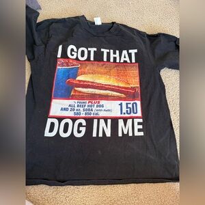 Port and Company Black Graphic Hot Dog T-Shirt